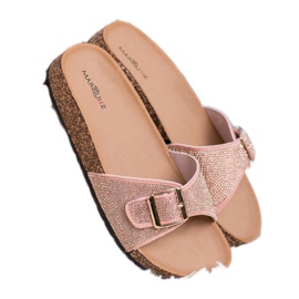 Marquiz Pantofole Lucide Con Fibbia rosa 2
