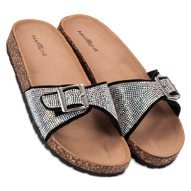 Marquiz Pantofole Lucide Con Fibbia nero 1