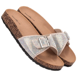 Marquiz Pantofole Lucide Con Fibbia marrone 1
