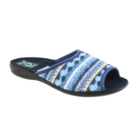 Pantofole maglione norvegese Adanex nero blu navy blu giallo 1