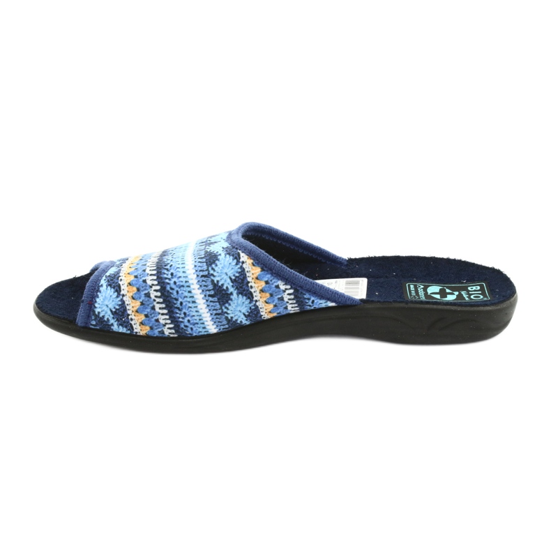 Pantofole maglione norvegese Adanex nero blu navy blu giallo 2