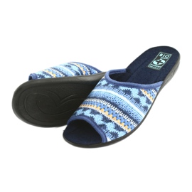 Pantofole maglione norvegese Adanex nero blu navy blu giallo 4