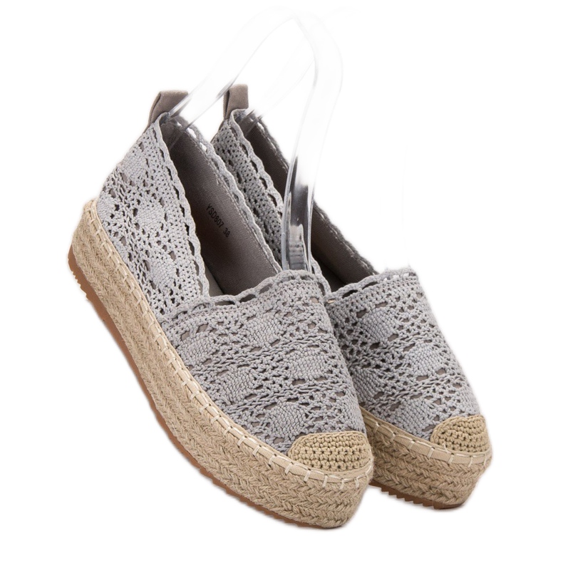 Diamantique Espadrillas sulla piattaforma grigio 1