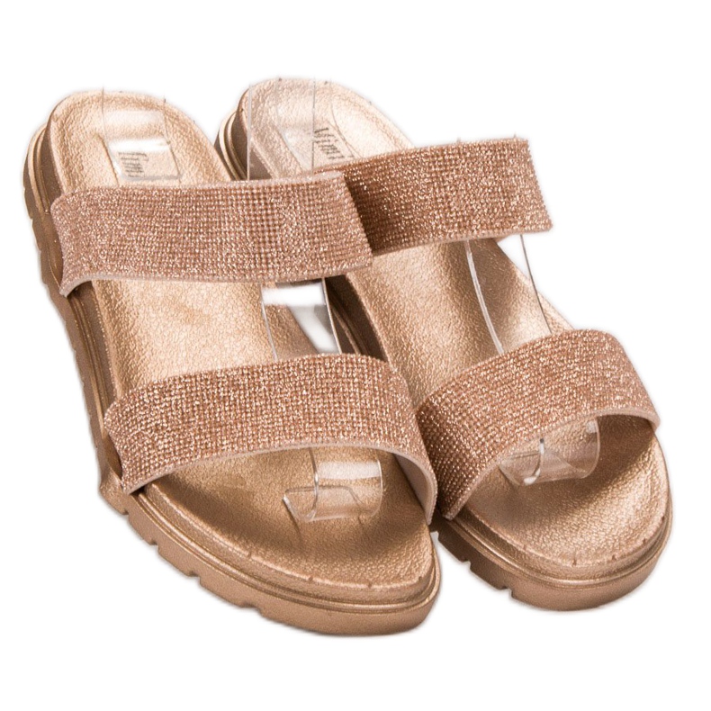 SHELOVET Pantofole In Gomma Con Glitter giallo 1