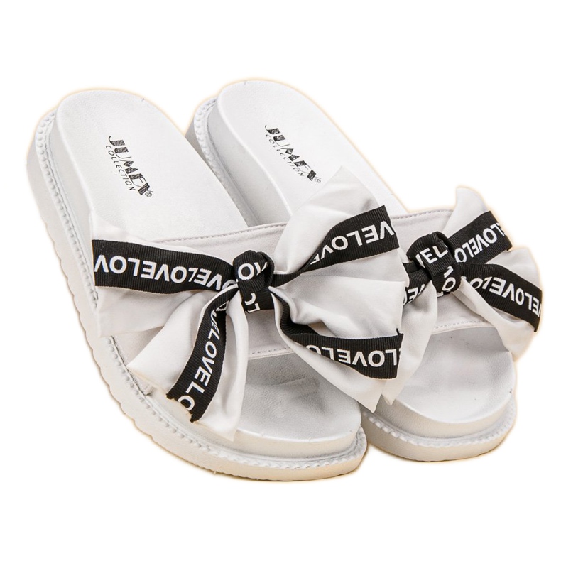 Jumex Pantofole Con Fiocco Amore bianca 1