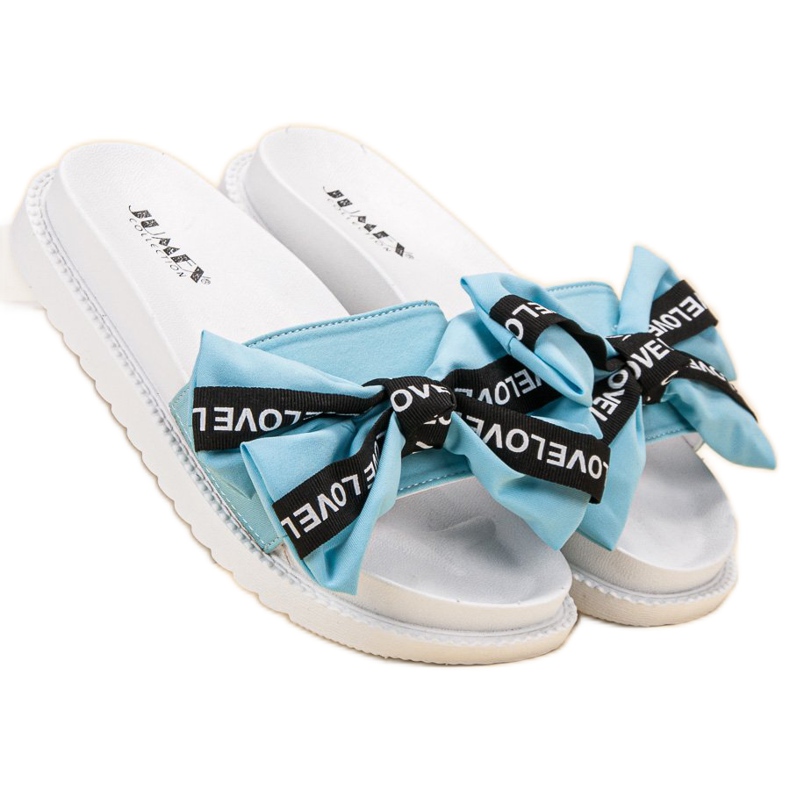 Jumex Pantofole Con Fiocco Amore blu 1