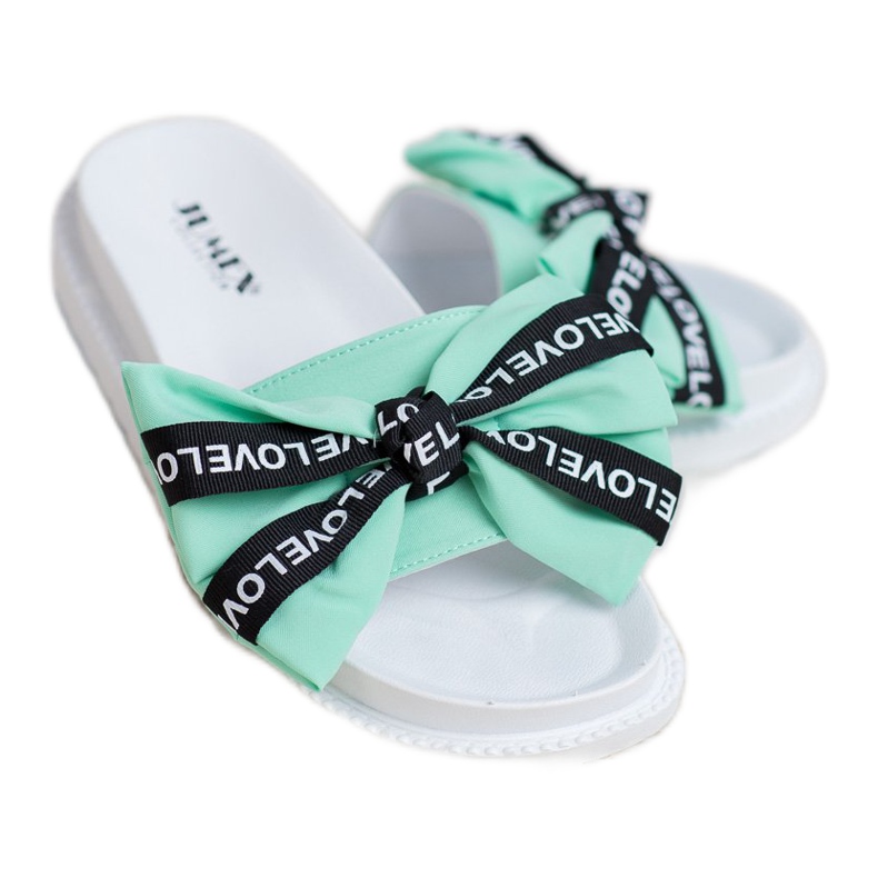 Jumex Pantofole Con Fiocco Amore verde 2