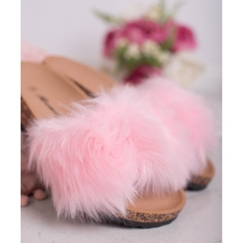 Bona Pantofole Con Pelliccia rosa 2