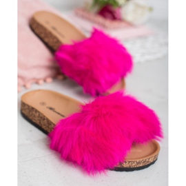 Bona Pantofole Con Pelliccia rosa 1