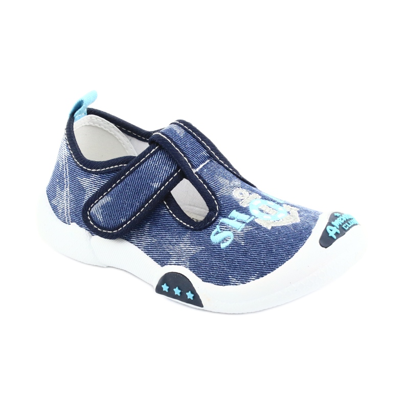 American Club Sneaker bambino inserto in pelle TEN12 blu navy blu grigio 1