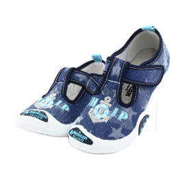 American Club Sneaker bambino inserto in pelle TEN12 blu navy blu grigio 3