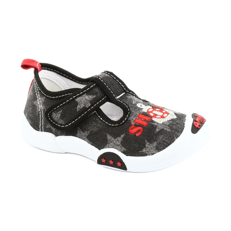 American Club Sneaker bambino inserto in pelle TEN12 nero rosso grigio 1