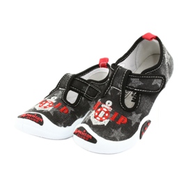 American Club Sneaker bambino inserto in pelle TEN12 nero rosso grigio 3