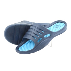 Ciabatte in schiuma blu American Club per l'acqua blu navy 4
