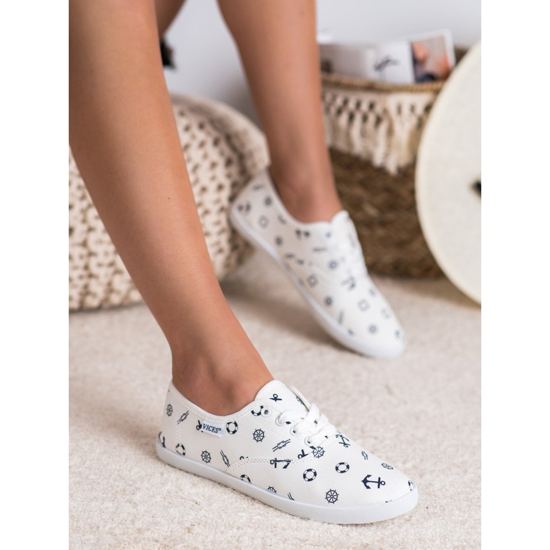 Sneaker da marinaio VICES bianco 2