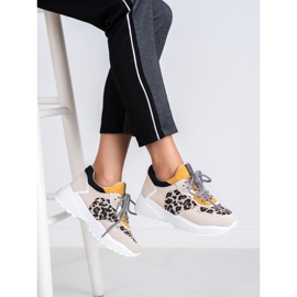 SHELOVET Sneakers alla moda con stampa leopardata marrone 2