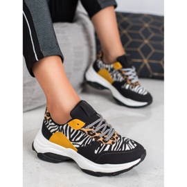 SHELOVET Sneakers con stampa animalier nero multicolore 1