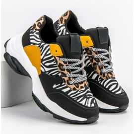 SHELOVET Sneakers con stampa animalier nero multicolore 3