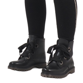 Kayla Shoes Stivaletti stringati neri PF276 nero 1