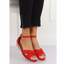 Sandali espadrillas rosso 9R121 Red 2
