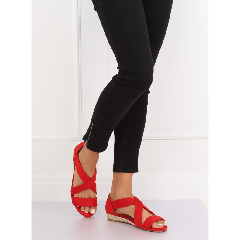 Sandali espadrillas rosso 9R72 Red 2