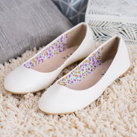 SHELOVET Ballerine casual bianco 1