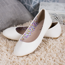 SHELOVET Ballerine casual bianco 2