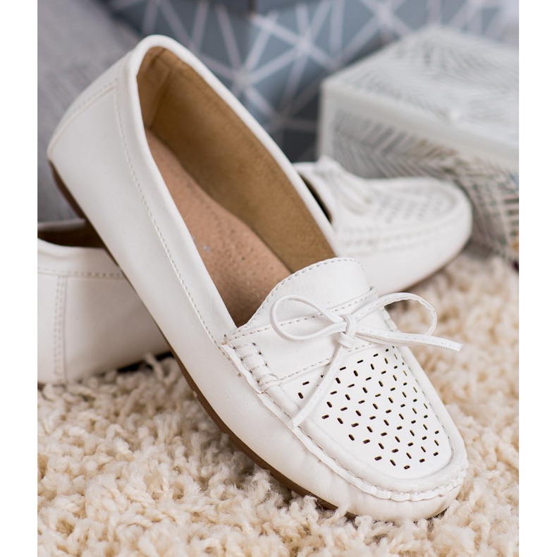 SHELOVET Mocassini casual bianca 1