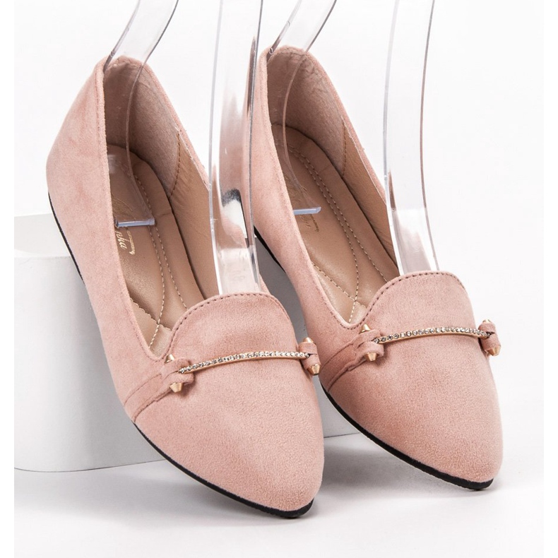 SHELOVET Ballerina In Spitz rosa 1
