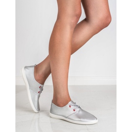 SHELOVET Scarpe da ginnastica argento grigio 1