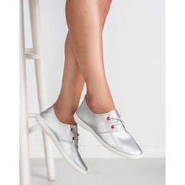 SHELOVET Scarpe da ginnastica argento grigio 2