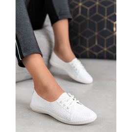 SHELOVET Sneakers in ecopelle bianca 2