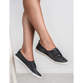 SHELOVET Sneakers in ecopelle nero 1