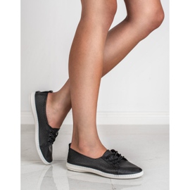 SHELOVET Sneakers in ecopelle nero 2