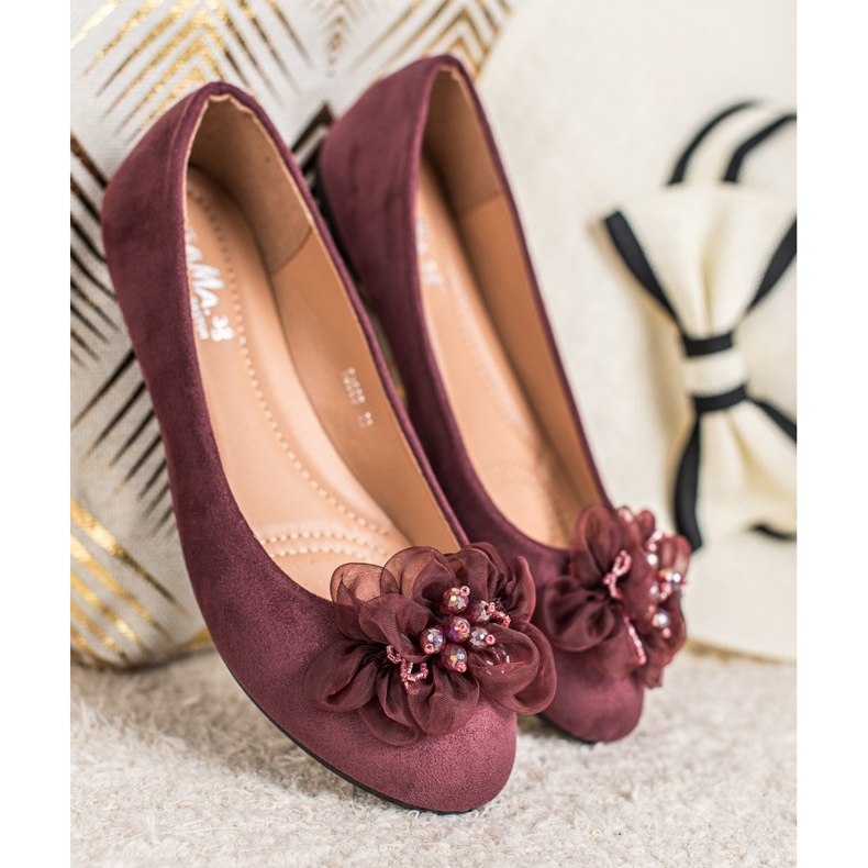 Fama Ballerine decorate rosso 1