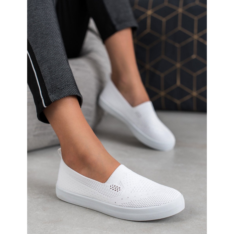 SHELOVET Slip in tessuto bianco 1