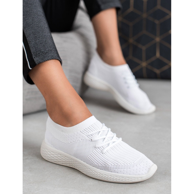 SHELOVET Scarpe sportive slip-on bianca 1