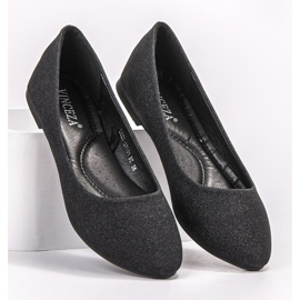 Ballerine glitterate VINCEZA nero 2
