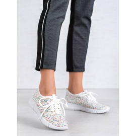 Bona Scarpe Sportive Con Pois bianca 1