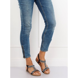 Sandali neri da donna HT-67 Black nero 1