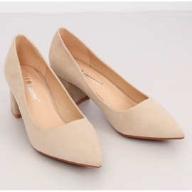 Décolleté con tacco beige KJ-10 Beige 1