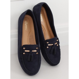 Mocassini blu navy da donna L7183 Blue 2