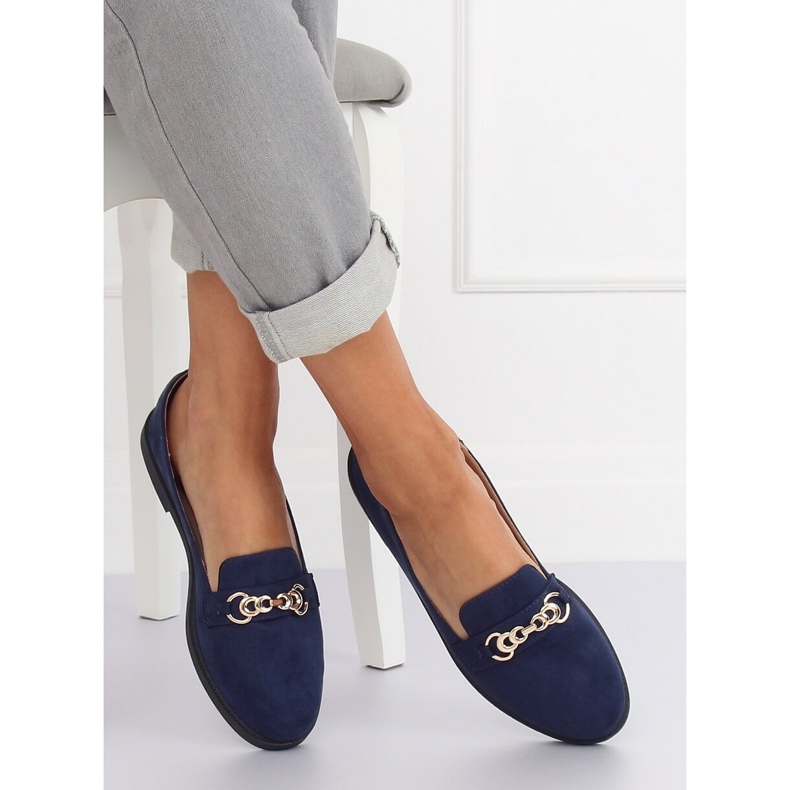 Mocassini da donna blu navy 1631-123 D. Blue 1
