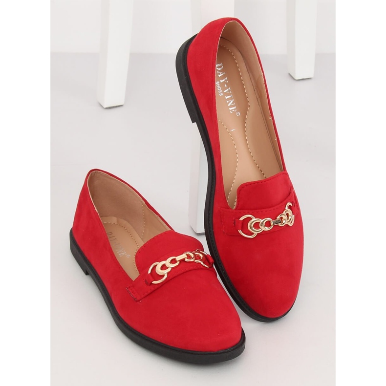 Mocassini da donna rossi 1631-123 Red rosso 2