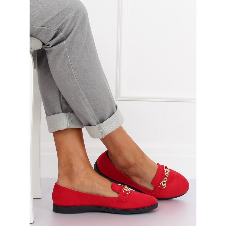 Mocassini da donna rossi 1631-123 Red rosso 1