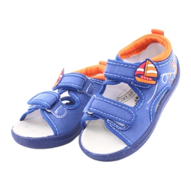 Sandali da bambino blu American Club TEN36 arancia 3