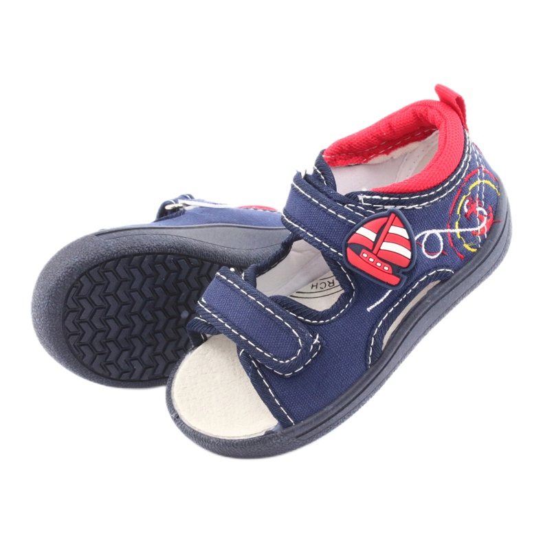 Sandali da bambino blu navy American Club TEN36 rosso 5