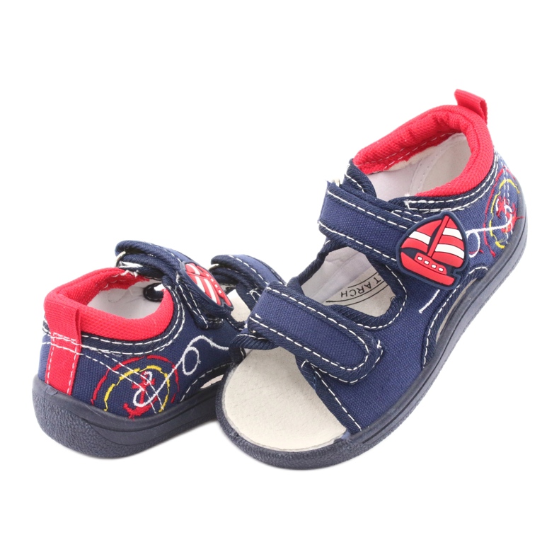 Sandali da bambino blu navy American Club TEN36 rosso 4
