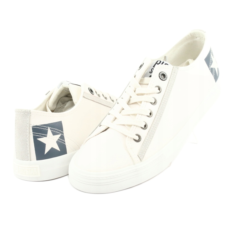 Big Star Białe Half-Tropecs degli uomini 174074 con Eco-Leather bianca 3