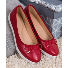 Comer Eleganti ballerine bordeaux rosso 2